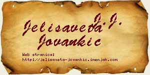 Jelisaveta Jovankić vizit kartica